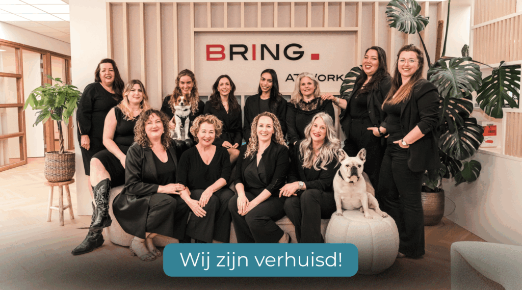 Alle werknemers en directeuren van het uitzendbureau Bring at Work